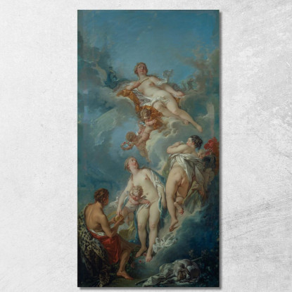 Il Giudizio Di Parigi François Boucher fbc93 quadro stampato su tela