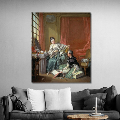 La Modista François Boucher fbc96 quadro stampato su tela