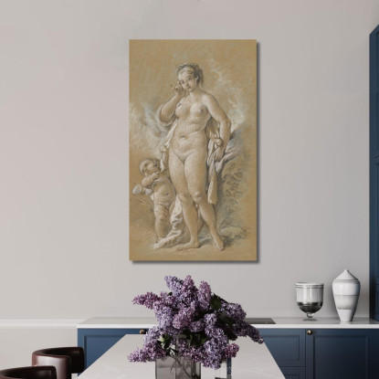 Venere E Cupido 2 François Boucher fbc106 quadro stampato su tela