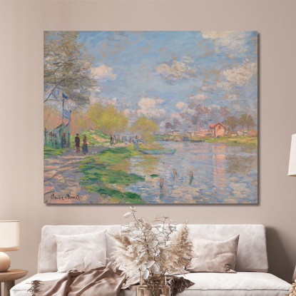 Primavera Dalla Senna Claude Monet mnt167 quadro stampato su tela