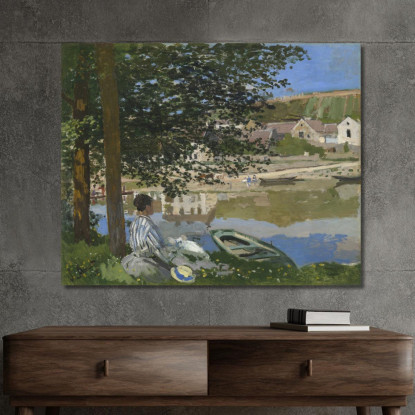 Sulla Riva Della Senna Bennecourt Claude Monet mnt169 quadro stampato su tela