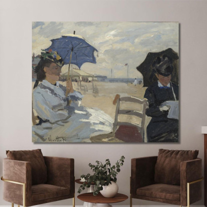 La Spiaggia Di Trouville Claude Monet mnt172 quadro stampato su tela