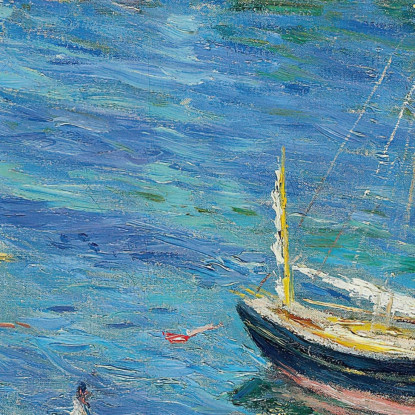 La Senna Ad Argenteuil Barche All'Ancora Gustave Caillebotte gcl8 quadro stampato su tela