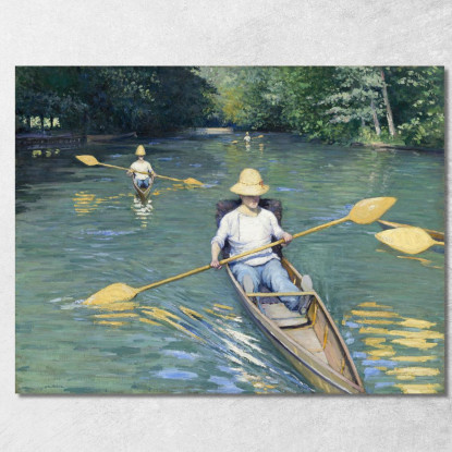 Skiff Gustave Caillebotte gcl27 quadro stampato su tela