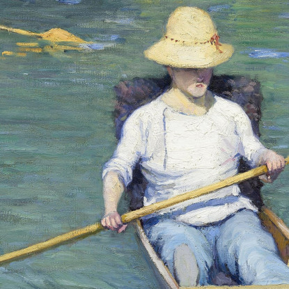 Skiff Gustave Caillebotte gcl27 quadro stampato su tela