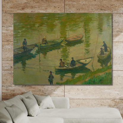 Pescatori Sulla Senna Vicino A Poissy Pescatori Sulla Senna Vicino A Poissy Claude Monet mnt186 quadro stampato su tela