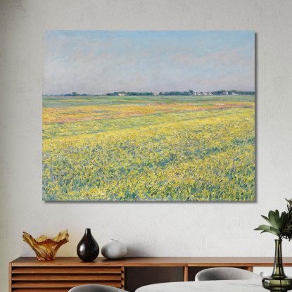 La Pianura Dei Campi Gialli Di Gennevilliers Gustave Caillebotte gcl30 quadro stampato su tela