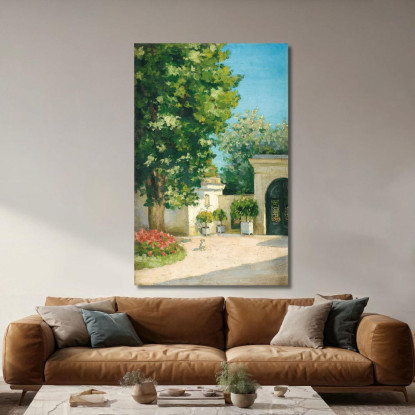 Yerres. Da L'Exèdre Il Portico Della Casa Familiare Gustave Caillebotte gcl37 quadro stampato su tela