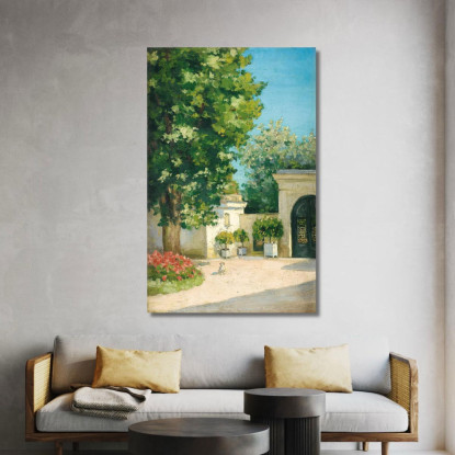 Yerres. Da L'Exèdre Il Portico Della Casa Familiare Gustave Caillebotte gcl37 quadro stampato su tela