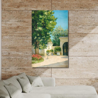 Yerres. Da L'Exèdre Il Portico Della Casa Familiare Gustave Caillebotte gcl37 quadro stampato su tela