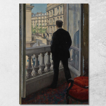 Giovane Alla Sua Finestra Gustave Caillebotte gcl38 quadro stampato su tela
