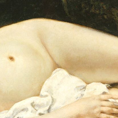 Donna Con Pappagallo Gustave Courbet cg14 quadro stampato su tela