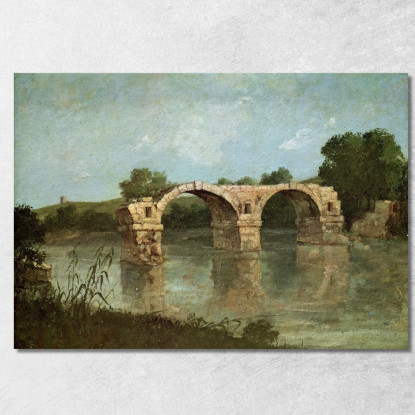 Il Ponte D'Ambrussum Gustave Courbet cg15 quadro stampato su tela
