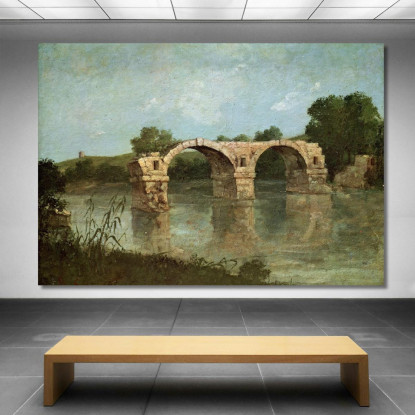 Il Ponte D'Ambrussum Gustave Courbet cg15 quadro stampato su tela