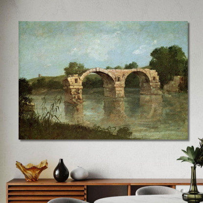Il Ponte D'Ambrussum Gustave Courbet cg15 quadro stampato su tela