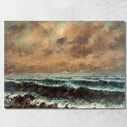 Mare D'Autunno Gustave Courbet cg37 quadro stampato su tela