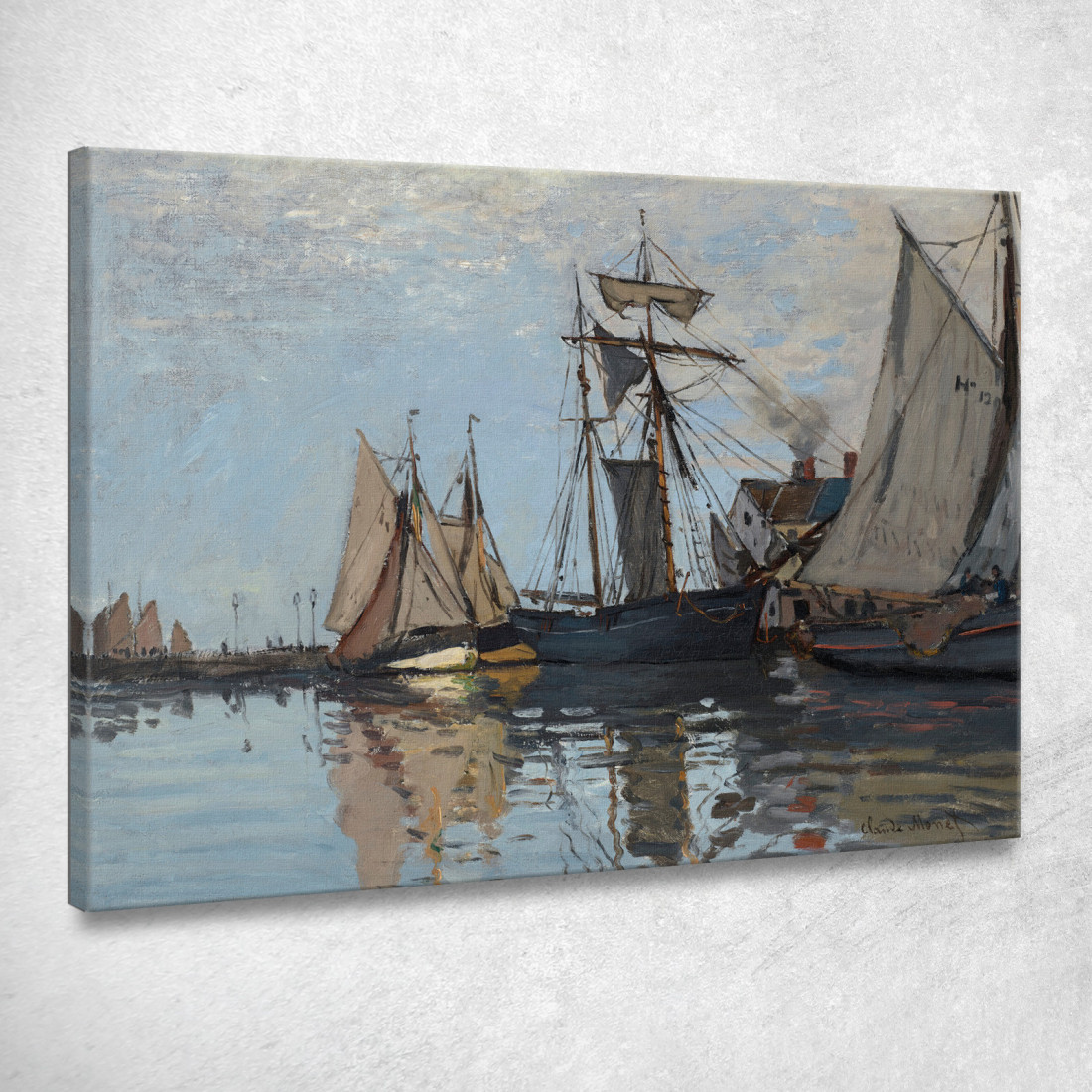 Barche Nel Porto Di Honfleur Claude Monet mnt194 quadro stampato su tela