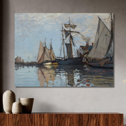 Barche Nel Porto Di Honfleur Claude Monet mnt194 quadro stampato su tela