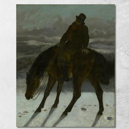Cacciatore A Cavallo Gustave Courbet cg77 quadro stampato su tela