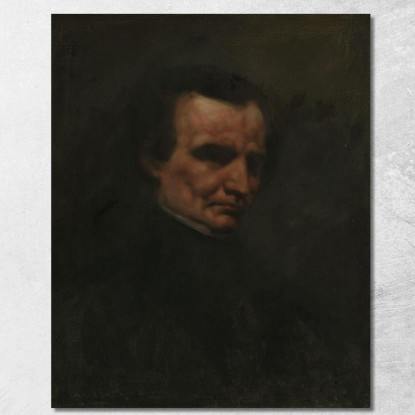 Ritratto Del Compositore Hector Berlioz Gustave Courbet cg143 quadro stampato su tela