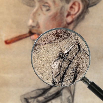 Caricatura Di Un Uomo Con Un Grosso Sigaro Claude Monet mnt206 quadro stampato su tela