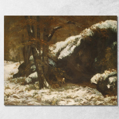 Il Cervo Gustave Courbet cg166 quadro stampato su tela