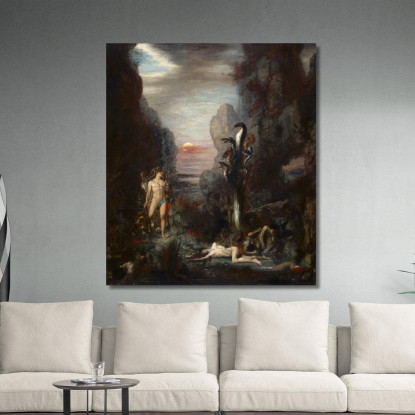 Ercole E L'Idra Di Lerna Gustave Moreau gmr8 quadro stampato su tela