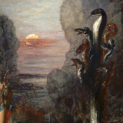 Ercole E L'Idra Di Lerna Gustave Moreau gmr8 quadro stampato su tela