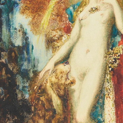 Le Lion Amoureux Il Leone Innamorato Gustave Moreau gmr19 quadro stampato su tela