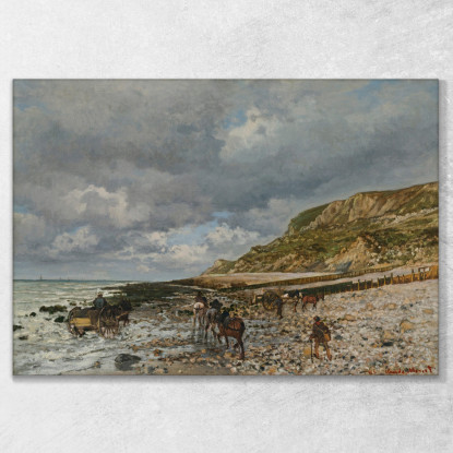 Cavalli Alla Pointe De La Hève Claude Monet mnt217 quadro stampato su tela