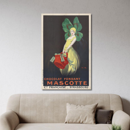 Mascotte Del Cioccolato Fondente. Azienda Francese Strasburgo Jean d'Ylen jyl6 quadro stampato su tela
