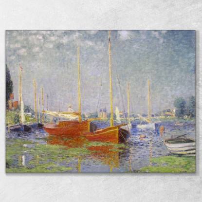 Barche Rosse Ad Argenteuil 1875 Claude Monet mnt223 quadro stampato su tela