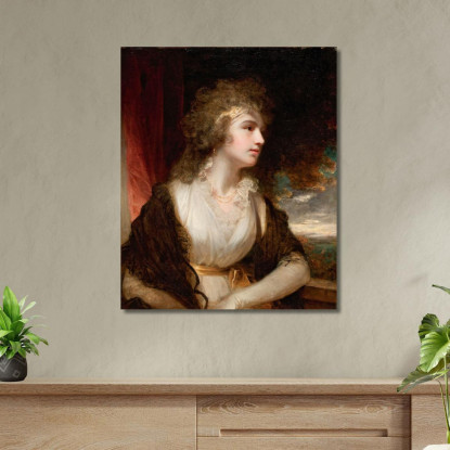 Ritratto Di Una Signora Forse La Signora Charles Greeley John Hoppner jhp23 quadro stampato su tela