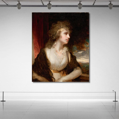 Ritratto Di Una Signora Forse La Signora Charles Greeley John Hoppner jhp23 quadro stampato su tela