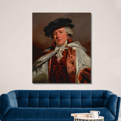 Ritratto Del Dottor Edmund Ayrton 1704-1808 John Hoppner jhp29 quadro stampato su tela