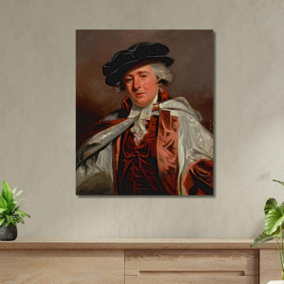 Ritratto Del Dottor Edmund Ayrton 1704-1808 John Hoppner jhp29 quadro stampato su tela