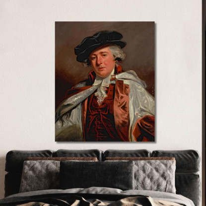 Ritratto Del Dottor Edmund Ayrton 1704-1808 John Hoppner jhp29 quadro stampato su tela