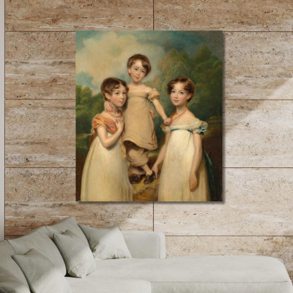 Ritratto Dei Bambini Hughes-Hallett John Hoppner jhp33 quadro stampato su tela