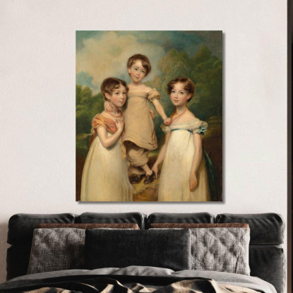 Ritratto Dei Bambini Hughes-Hallett John Hoppner jhp33 quadro stampato su tela