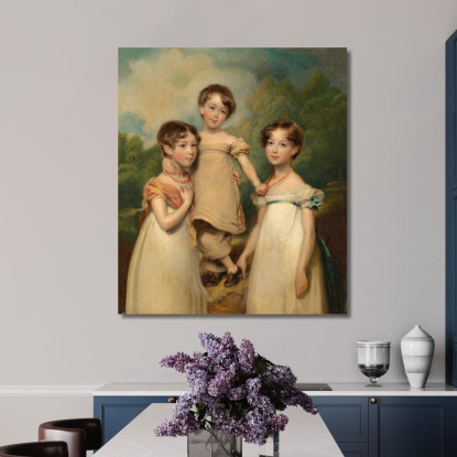 Ritratto Dei Bambini Hughes-Hallett John Hoppner jhp33 quadro stampato su tela