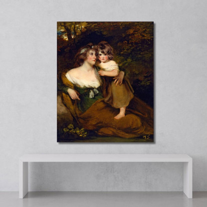La Contessa Di Darnley E Sua Figlia Lady Elizabeth Bligh John Hoppner jhp40 quadro stampato su tela