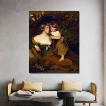 La Contessa Di Darnley E Sua Figlia Lady Elizabeth Bligh John Hoppner jhp40 quadro stampato su tela