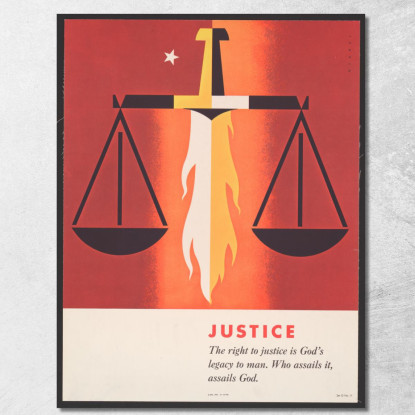 Giustizia Joseph Binder jbn7 quadro stampato su tela