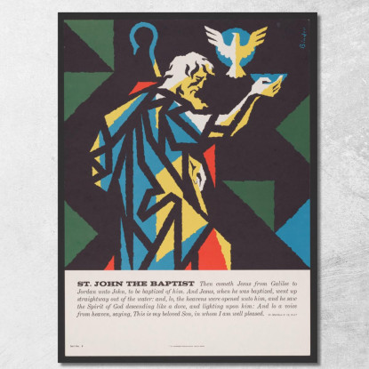 San Giovanni Battista Joseph Binder jbn13 quadro stampato su tela