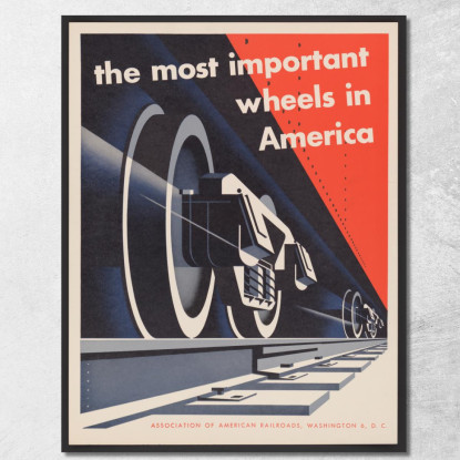 Le Ruote Più Importanti D'America 2 Joseph Binder jbn22 quadro stampato su tela