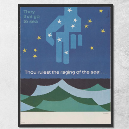 Tu Governi La Furia Del Mare Joseph Binder jbn27 quadro stampato su tela