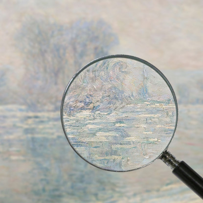 Cubetti Di Ghiaccio Effetto Bianco Claude Monet mnt241 quadro stampato su tela