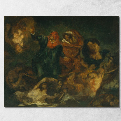 Copia Da Delacroix Corteccia Di Dante Édouard Manet emt27 quadro stampato su tela