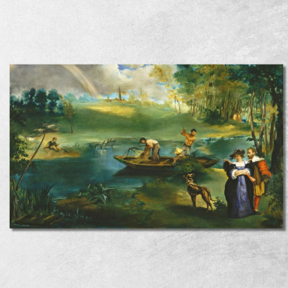 Pesca Édouard Manet emt29 quadro stampato su tela