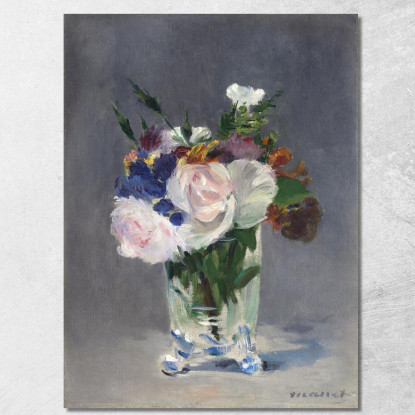 Fiori In Un Vaso Di Cristallo Édouard Manet emt30 quadro stampato su tela